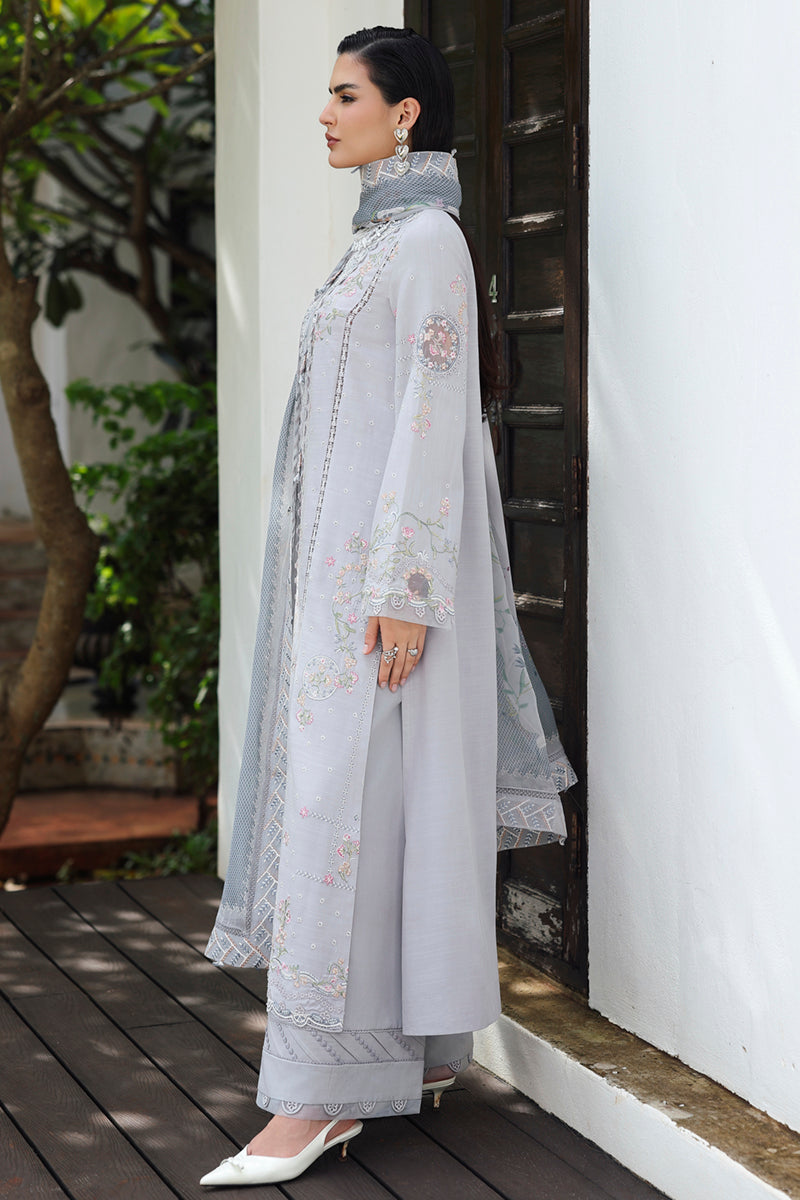 Qalamkar | Q Linen 25 | KL-02 HAZE by Qalamkar - Designer Dress  - Type : Ladies Clothes - Available at Libayah - 100% Original 