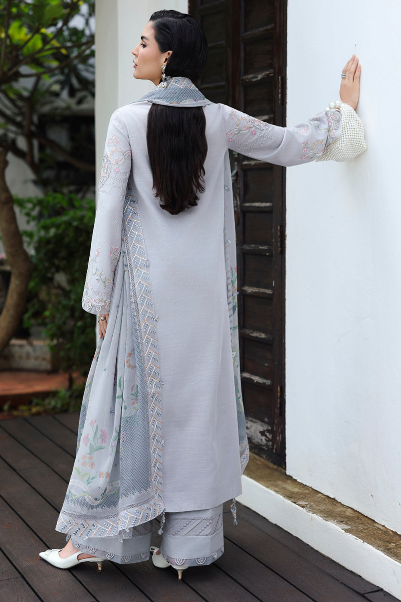 Qalamkar | Q Linen 25 | KL-02 HAZE by Qalamkar - Designer Dress  - Type : Ladies Clothes - Available at Libayah - 100% Original 
