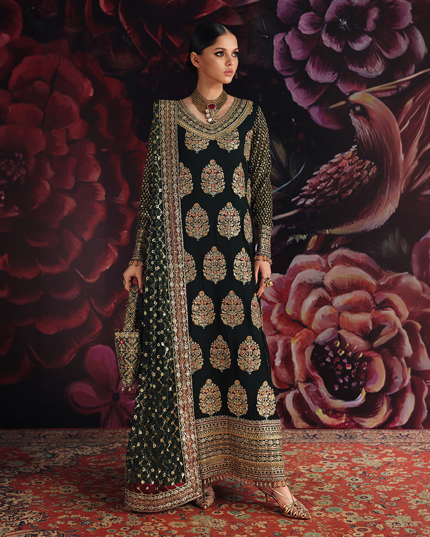 Roheenaz | Royale Eternel Chiffon Edit | Crown Jewel by Roheenaz - Designer Dress  - Type : Ladies Clothes - Available at Libayah - 100% Original 