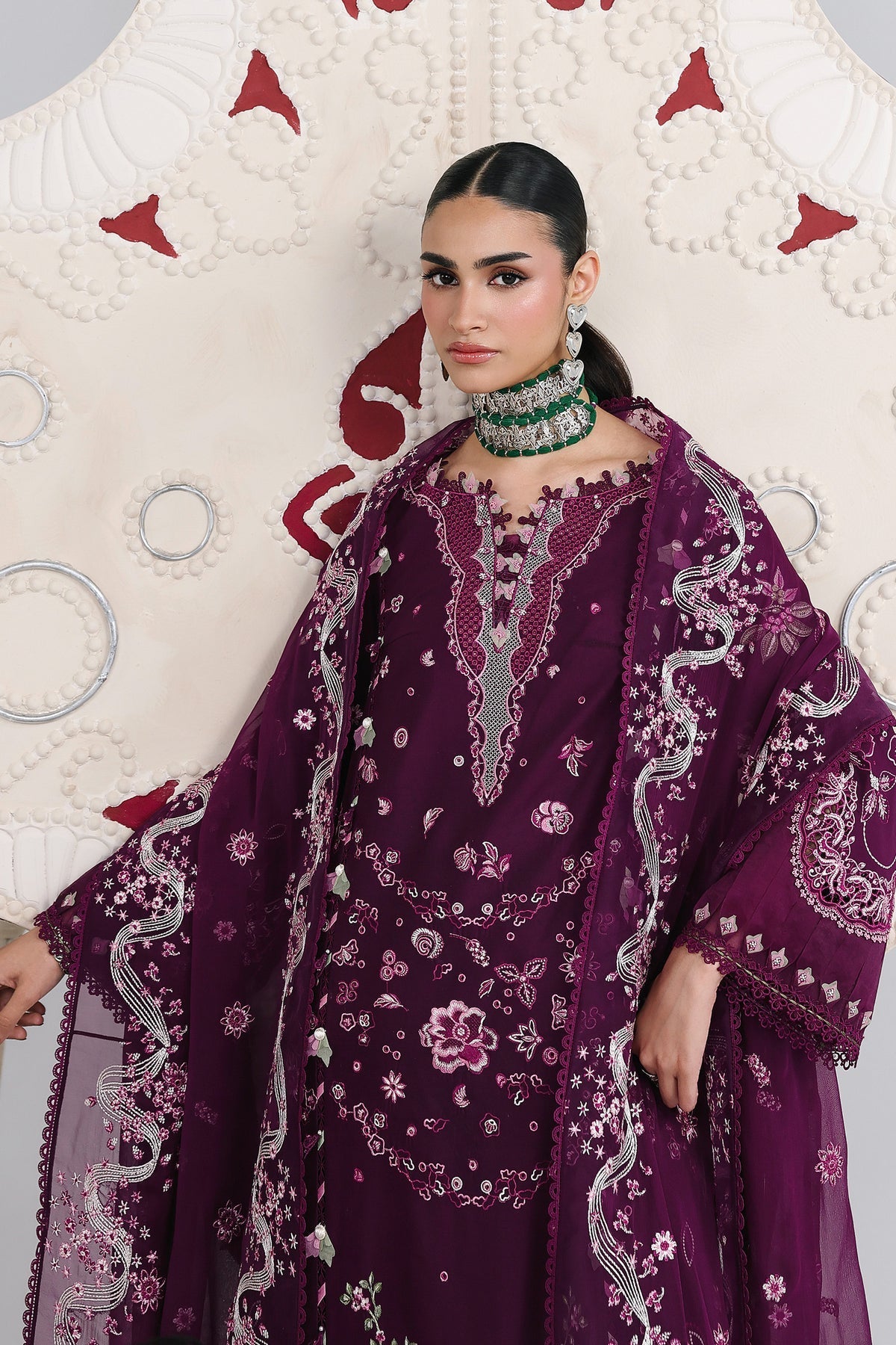 Qalamkar | Festive Lawn 26 | QFL-10 TRESA by Qalamkar - Designer Dress  - Type : Ladies Clothes - Available at Libayah - 100% Original 