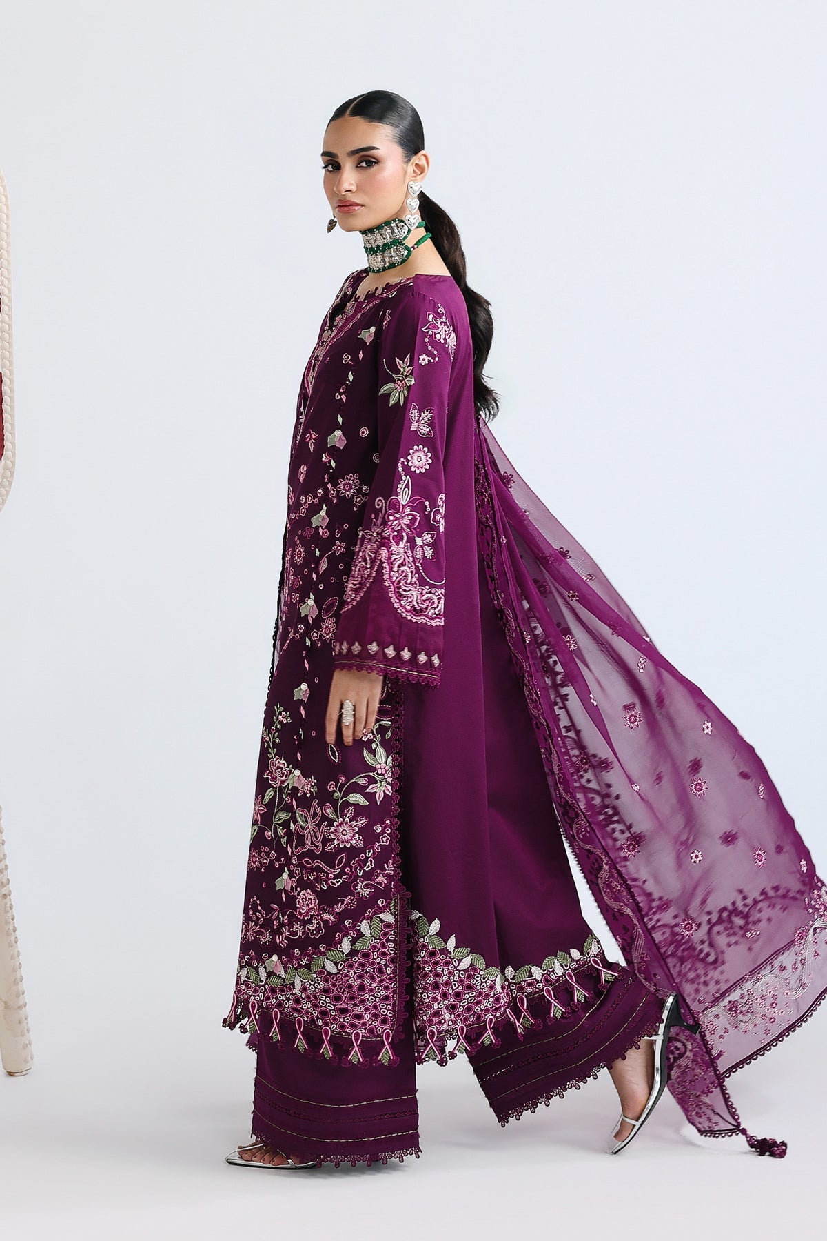 Qalamkar | Festive Lawn 26 | QFL-10 TRESA by Qalamkar - Designer Dress  - Type : Ladies Clothes - Available at Libayah - 100% Original 