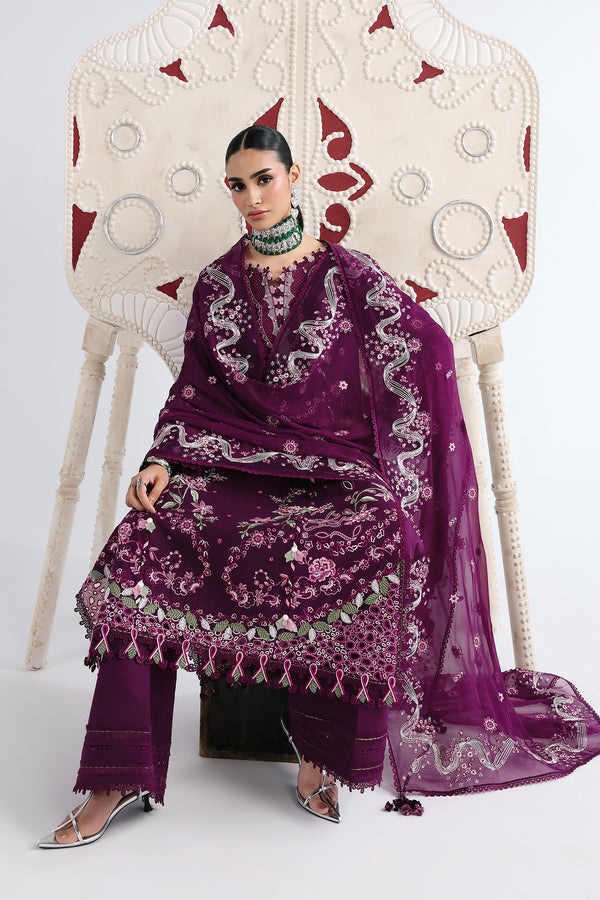 Qalamkar | Festive Lawn 26 | QFL-10 TRESA by Qalamkar - Designer Dress  - Type : Ladies Clothes - Available at Libayah - 100% Original 