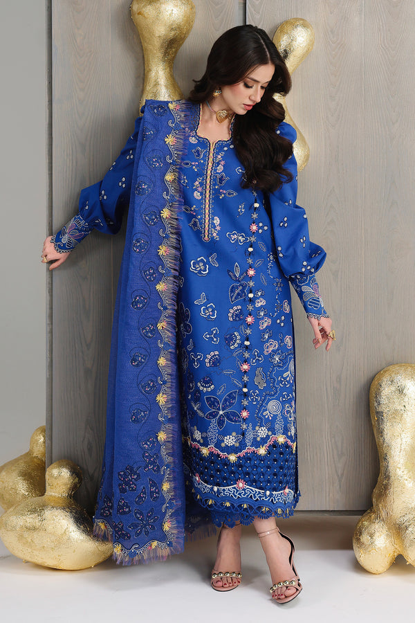Qalamkar | Festive Lawn 26 | QFL-06 EMINA by Qalamkar - Designer Dress  - Type : Ladies Clothes - Available at Libayah - 100% Original 