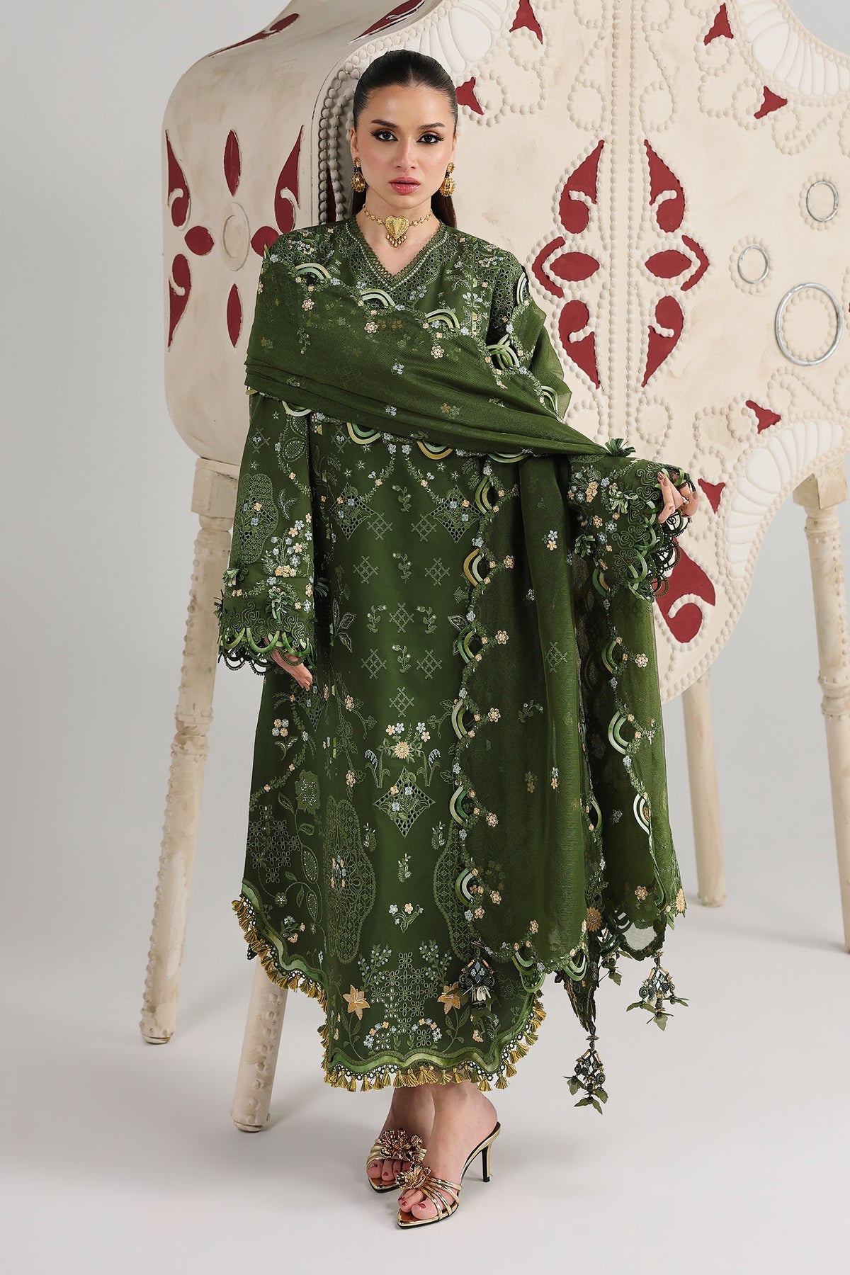 Qalamkar | Festive Lawn 26 |QFL-09 VESTA by Qalamkar - Designer Dress  - Type : Ladies Clothes - Available at Libayah - 100% Original 