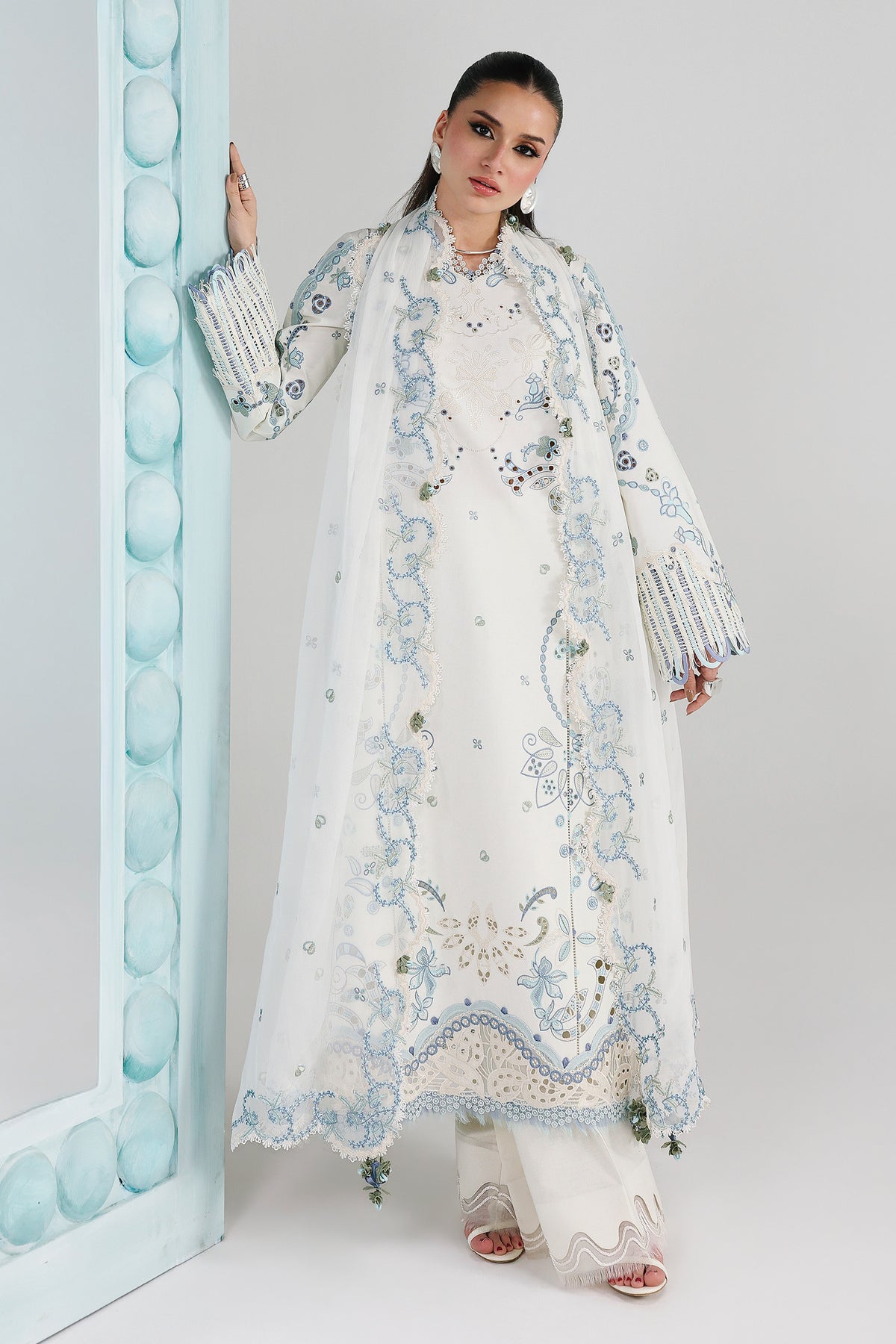 Qalamkar | Festive Lawn 26 | QFL-03 IRMIN by Qalamkar - Designer Dress  - Type : Ladies Clothes - Available at Libayah - 100% Original 