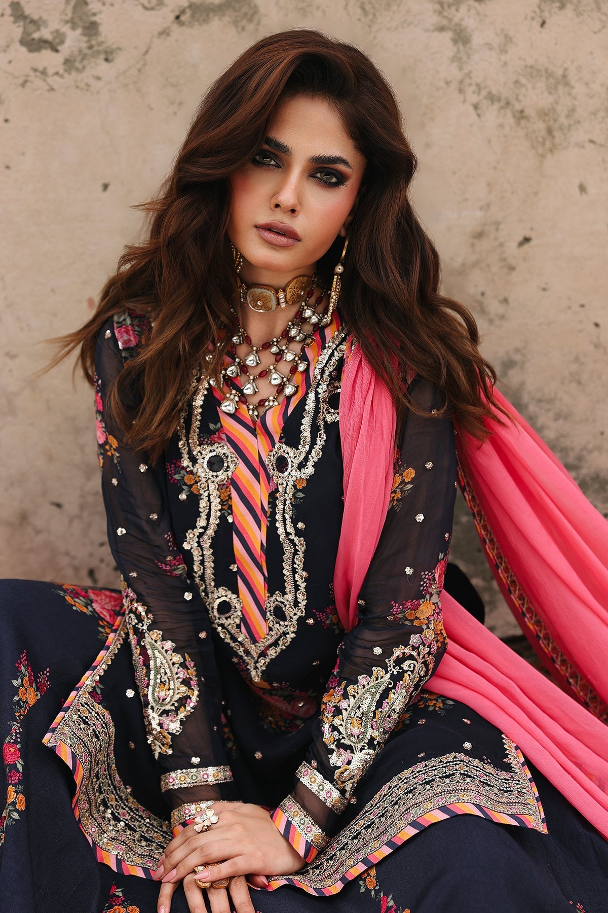 Charizma | Vasal Chiffon 25 | VSL25-29 B by Charizma - Designer Dress  - Type : Ladies Clothes - Available at Libayah - 100% Original 