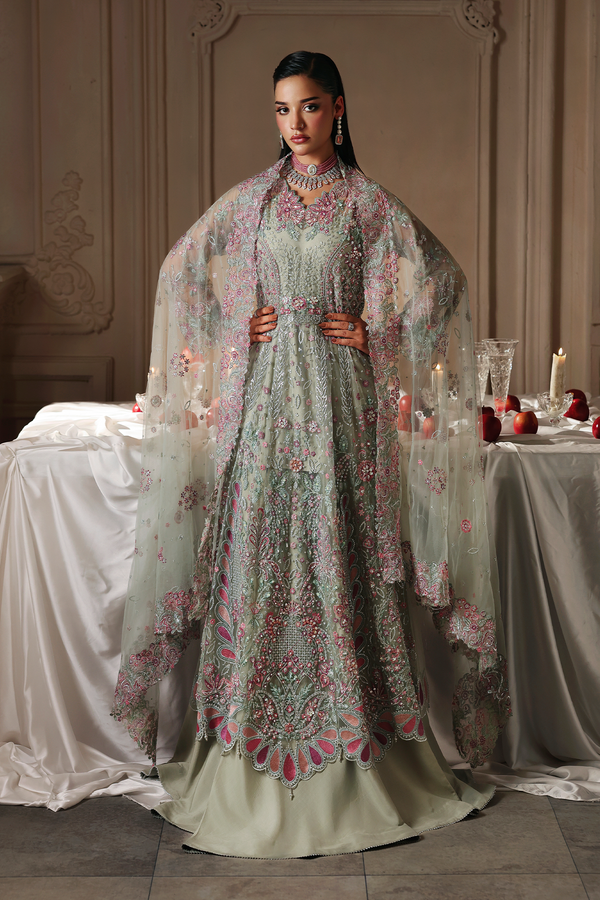 Rajbari | Sage Luxury Formals | Shizelle by Rajbari - Designer Dress  - Type : Ladies Clothes - Available at Libayah - 100% Original 