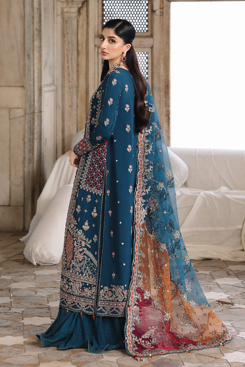 Qalamkar | Shadmaani Formals 25 | RH-02 NEELAM by Qalamkar - Designer Dress - Type : Ladies Clothes - Available at Libayah - 100% Original 