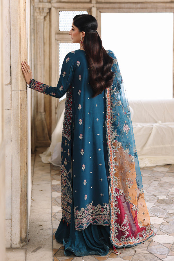 Qalamkar | Shadmaani Formals 25 | RH-02 NEELAM by Qalamkar - Designer Dress - Type : Ladies Clothes - Available at Libayah - 100% Original 