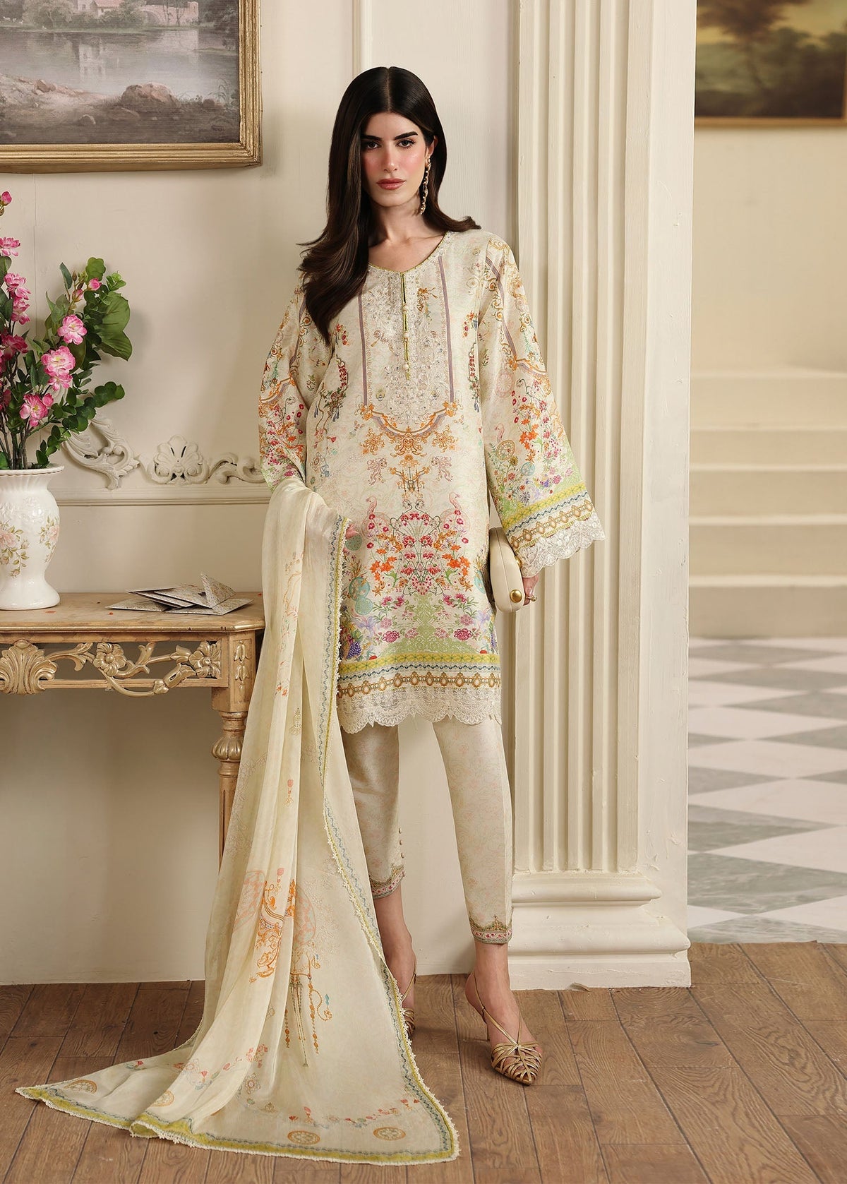 Kanwal Malik | Sorelle Luxe Silk 26 | Mirelle by Kanwal Malik - Designer Dress  - Type : Ladies Clothes - Available at Libayah - 100% Original 