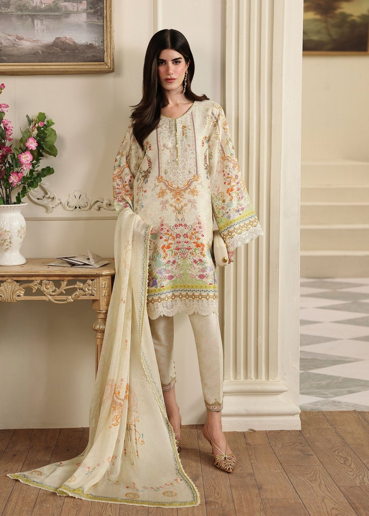 Kanwal Malik | Sorelle Luxe Silk 26 | Mirelle by Kanwal Malik - Designer Dress  - Type : Ladies Clothes - Available at Libayah - 100% Original 