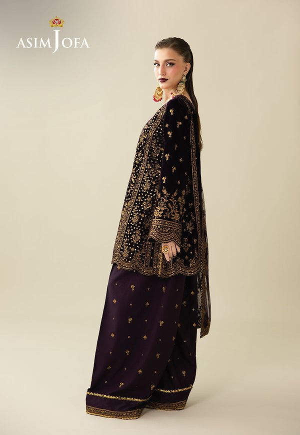 Asim Jofa | Makhmal Velvet 25 | AJULM-02 by Asim Jofa - Designer Dress  - Type : Ladies Clothes - Available at Libayah - 100% Original 