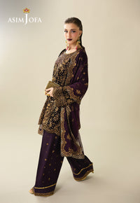 Asim Jofa | Makhmal Velvet 25 | AJULM-02 by Asim Jofa - Designer Dress  - Type : Ladies Clothes - Available at Libayah - 100% Original 