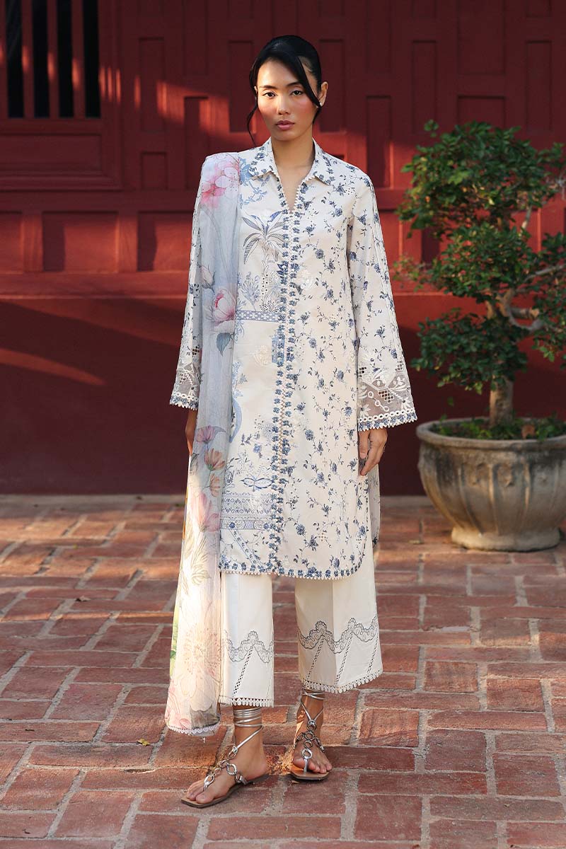 Qalamkar | Q Prints 26 | AX-08 (A) AERIN by Qalamkar - Designer Dress  - Type : Ladies Clothes - Available at Libayah - 100% Original 