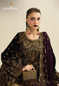 Asim Jofa | Makhmal Velvet 25 | AJULM-02 by Asim Jofa - Designer Dress  - Type : Ladies Clothes - Available at Libayah - 100% Original 