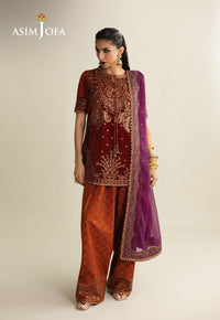 Asim Jofa | Makhmal Velvet 25 | AJULM-08 by Asim Jofa - Designer Dress  - Type : Ladies Clothes - Available at Libayah - 100% Original 