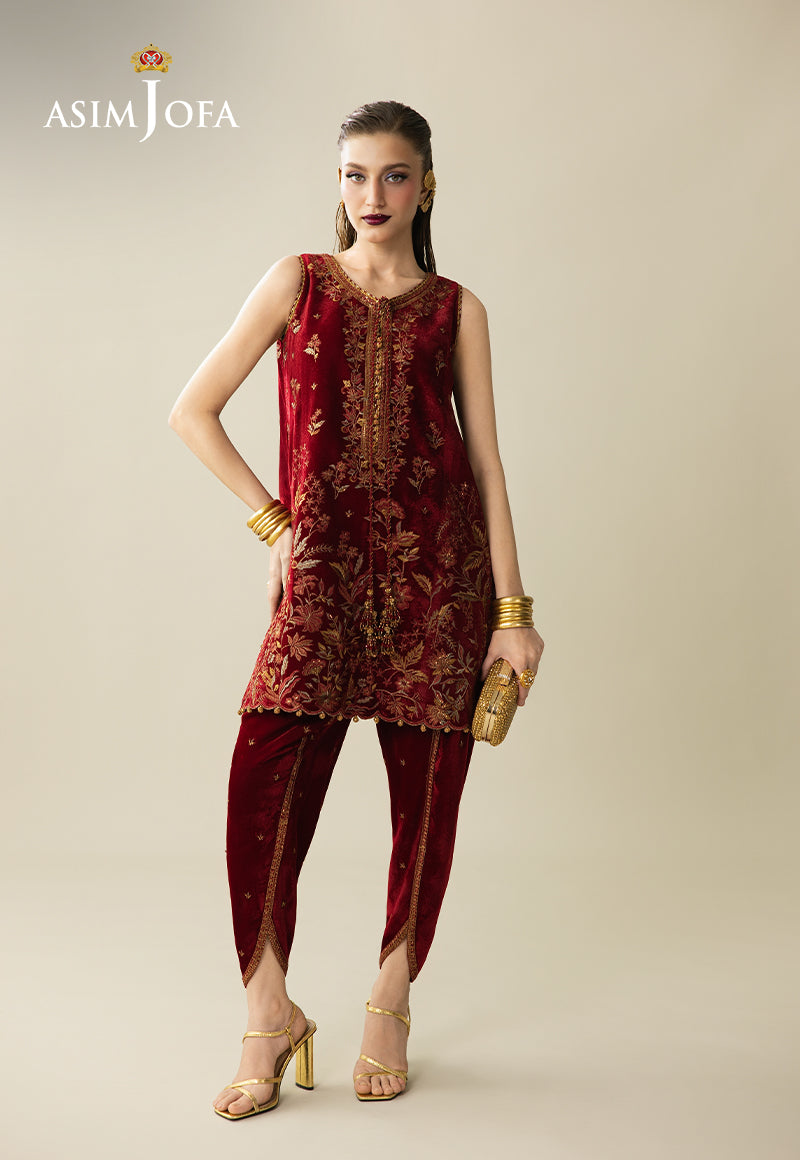 Asim Jofa | Makhmal Velvet 25 | AJULM-05 by Asim jofa - Designer Dress  - Type : Ladies Clothes - Available at Libayah - 100% Original 