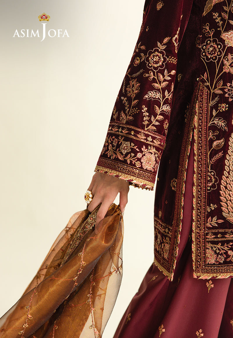 Asim Jofa | Makhmal Velvet 25 | AJULM-07 by Asim Jofa - Designer Dress  - Type : Ladies Clothes - Available at Libayah - 100% Original 