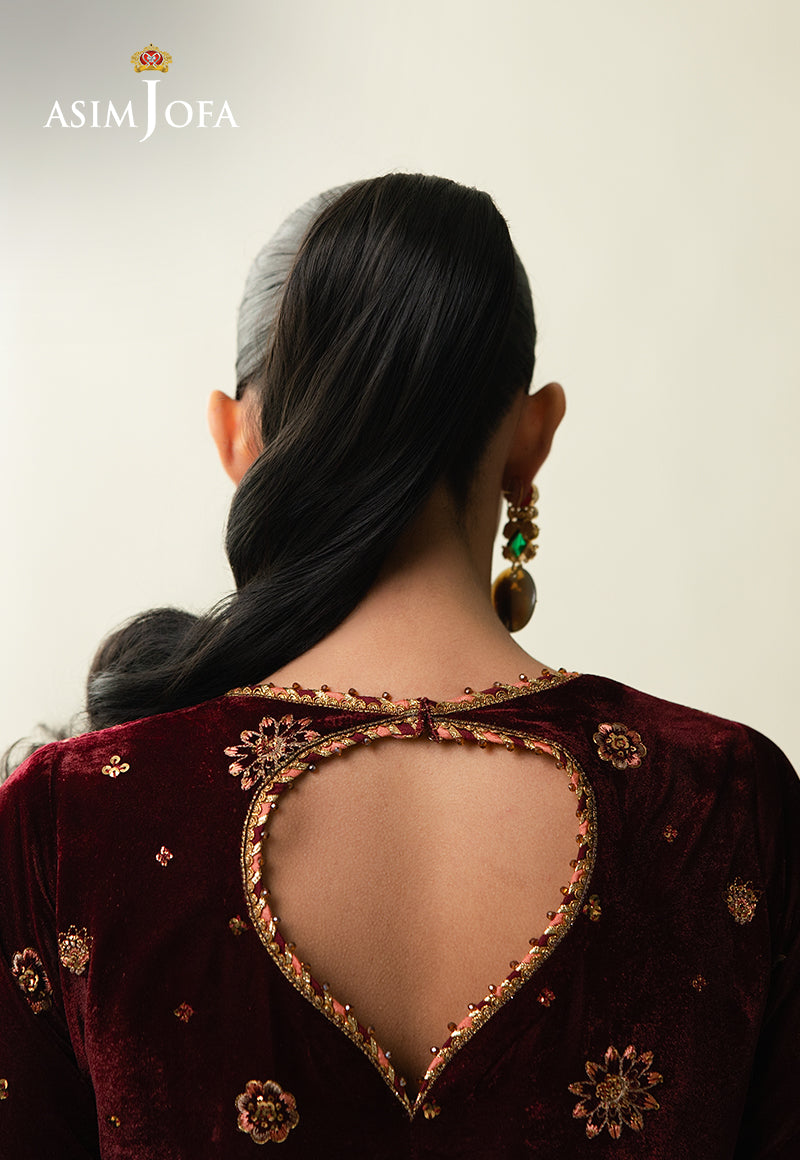 Asim Jofa | Makhmal Velvet 25 | AJULM-07 by Asim Jofa - Designer Dress  - Type : Ladies Clothes - Available at Libayah - 100% Original 