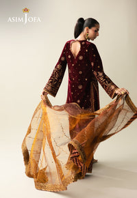 Asim Jofa | Makhmal Velvet 25 | AJULM-07 by Asim Jofa - Designer Dress  - Type : Ladies Clothes - Available at Libayah - 100% Original 