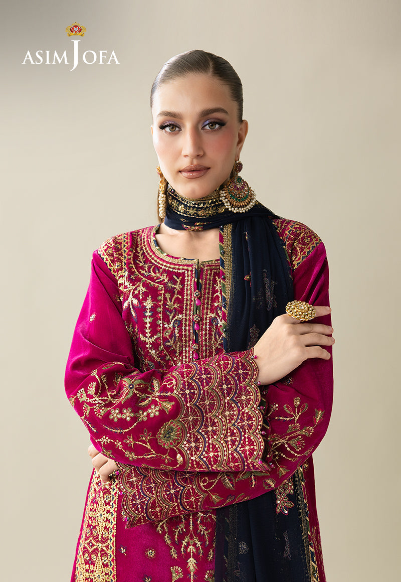 Asim Jofa | Makhmal Velvet 25 | AJULM-03 by Asim jofa - Designer Dress  - Type : Ladies Clothes - Available at Libayah - 100% Original 