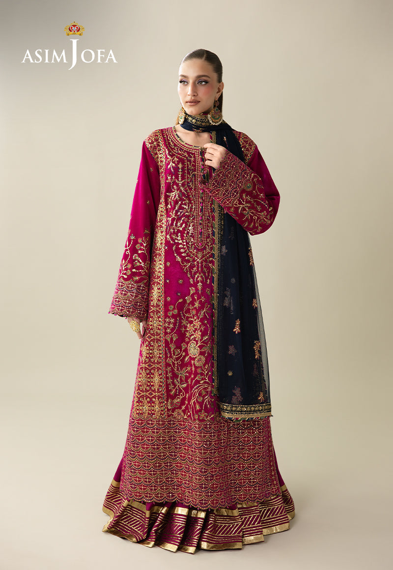 Asim Jofa | Makhmal Velvet 25 | AJULM-03 by Asim jofa - Designer Dress  - Type : Ladies Clothes - Available at Libayah - 100% Original 