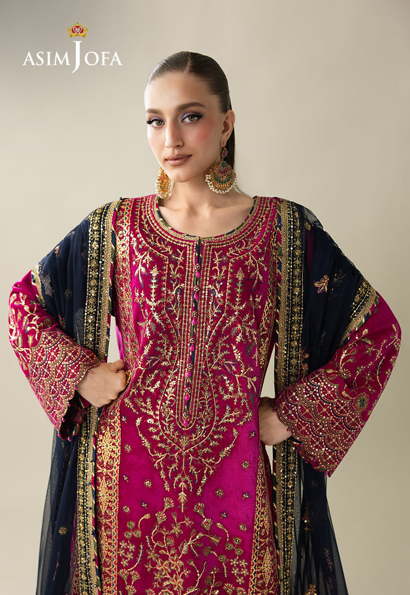 Asim Jofa | Makhmal Velvet 25 | AJULM-03 by Asim jofa - Designer Dress  - Type : Ladies Clothes - Available at Libayah - 100% Original 