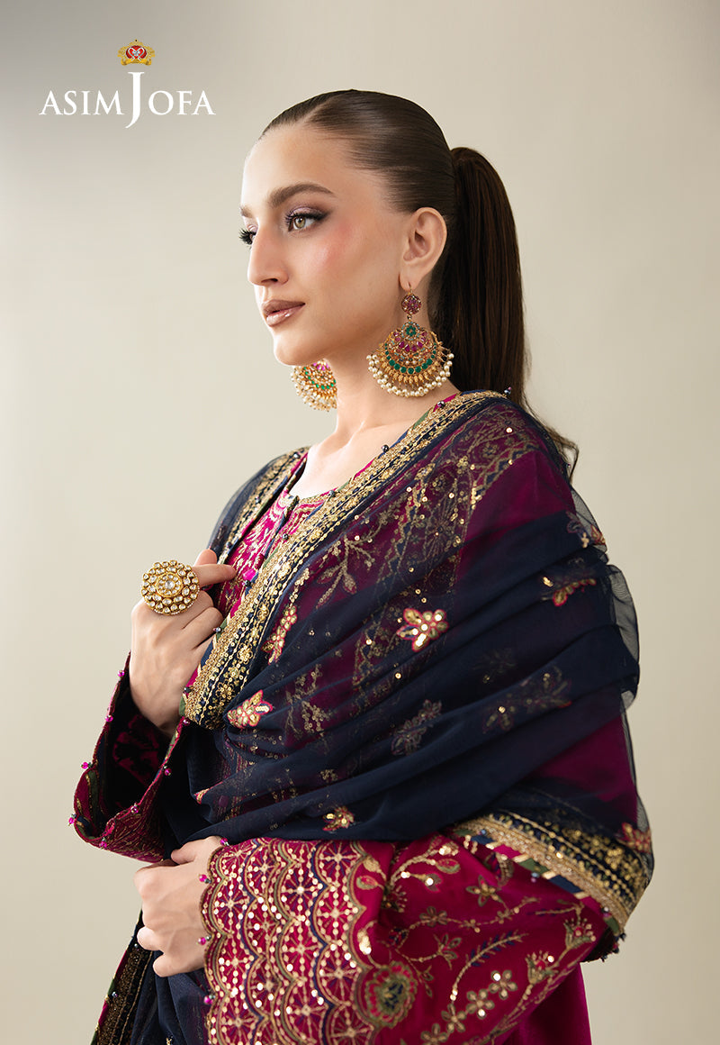Asim Jofa | Makhmal Velvet 25 | AJULM-03 by Asim jofa - Designer Dress  - Type : Ladies Clothes - Available at Libayah - 100% Original 