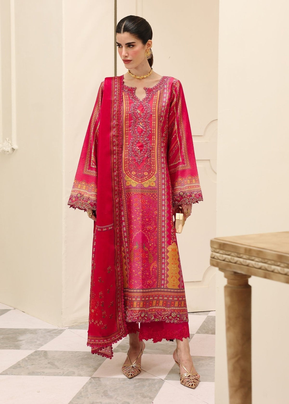 Kanwal Malik | Sorelle Luxe Silk 26 | Zeya by Kanwal Malik - Designer Dress  - Type : Ladies Clothes - Available at Libayah - 100% Original 