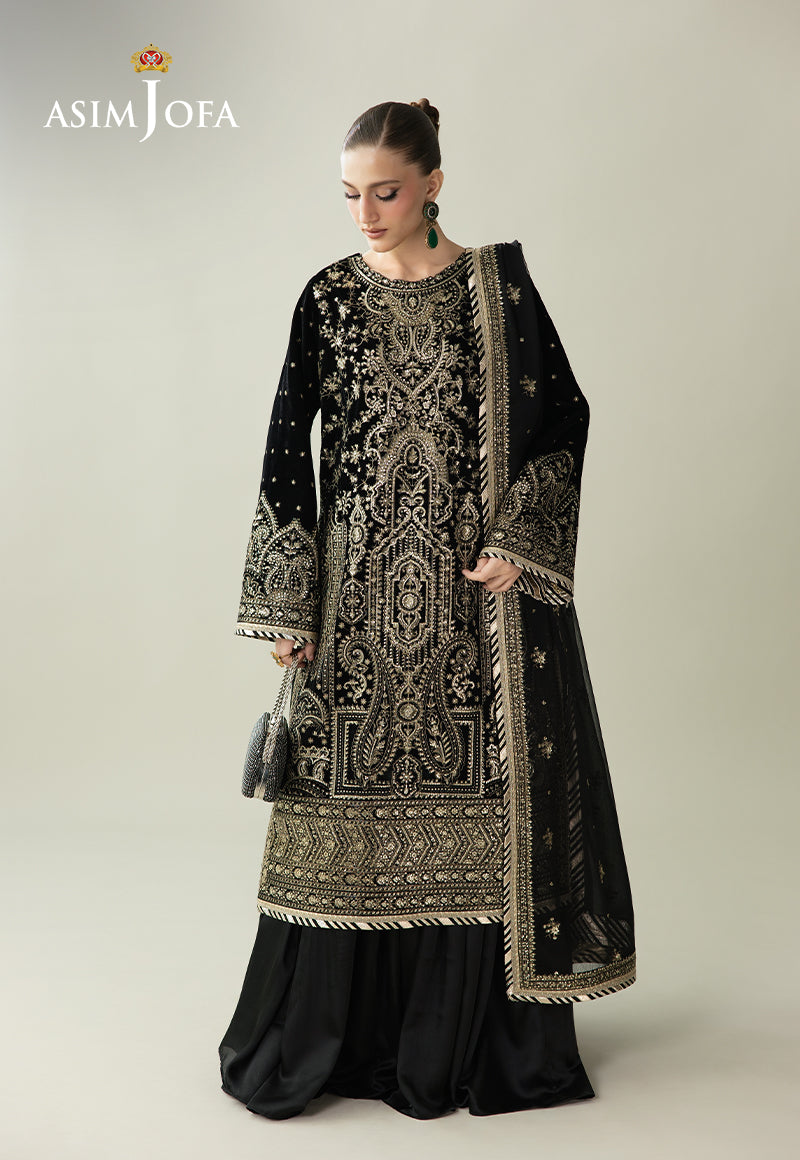 Asim Jofa | Makhmal Velvet 25 | AJULM-01 by Asim Jofa - Designer Dress  - Type : Ladies Clothes - Available at Libayah - 100% Original 
