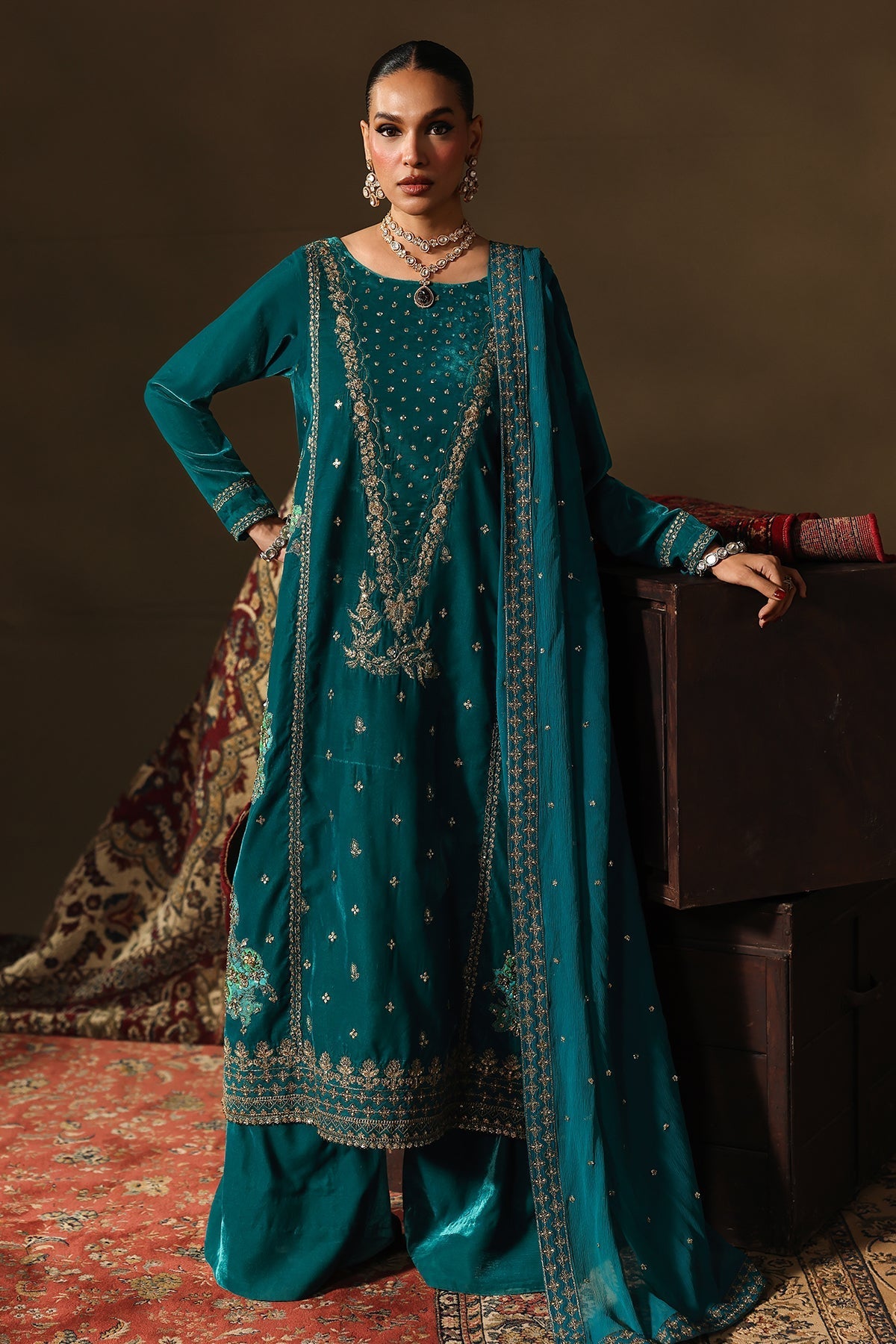Charizma | Signora Velvet 25 | CVT5-07 by Charizma - Designer Dress  - Type : Ladies Clothes - Available at Libayah - 100% Original 
