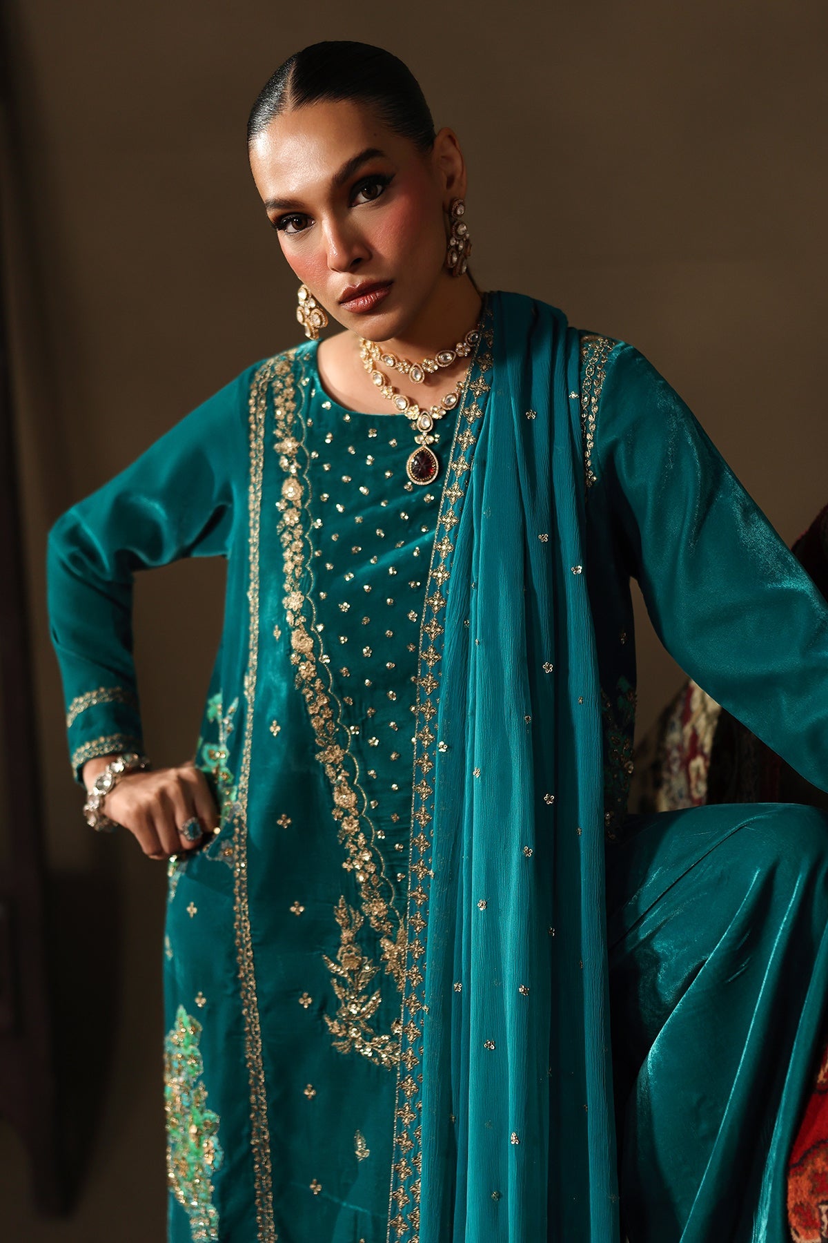 Charizma | Signora Velvet 25 | CVT5-07 by Charizma - Designer Dress  - Type : Ladies Clothes - Available at Libayah - 100% Original 