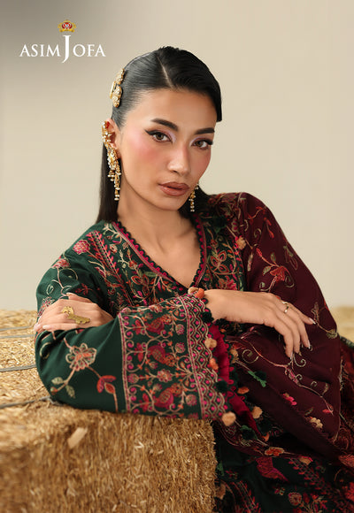 Asim Jofa | Kashmiri Collection 25 | AJULK-04 by Asim Jofa - Designer Dress  - Type : Ladies Clothes - Available at Libayah - 100% Original 