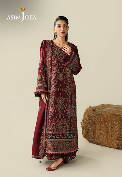 Asim Jofa | Kashmiri Collection 25 | AJULK-08 by Asim Jofa - Designer Dress  - Type : Ladies Clothes - Available at Libayah - 100% Original 