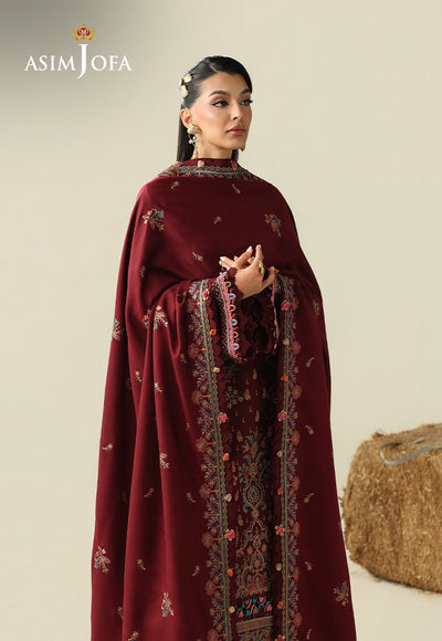 Asim Jofa | Kashmiri Collection 25 | AJULK-08 by Asim Jofa - Designer Dress  - Type : Ladies Clothes - Available at Libayah - 100% Original 