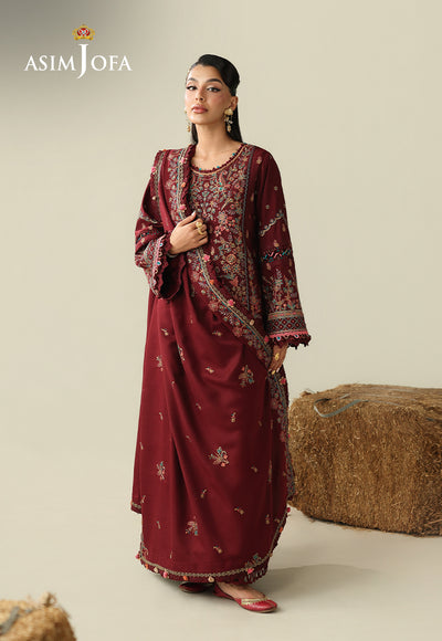Asim Jofa | Kashmiri Collection 25 | AJULK-08 by Asim Jofa - Designer Dress  - Type : Ladies Clothes - Available at Libayah - 100% Original 