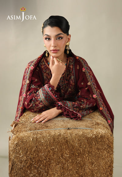 Asim Jofa | Kashmiri Collection 25 | AJULK-08 by Asim Jofa - Designer Dress  - Type : Ladies Clothes - Available at Libayah - 100% Original 