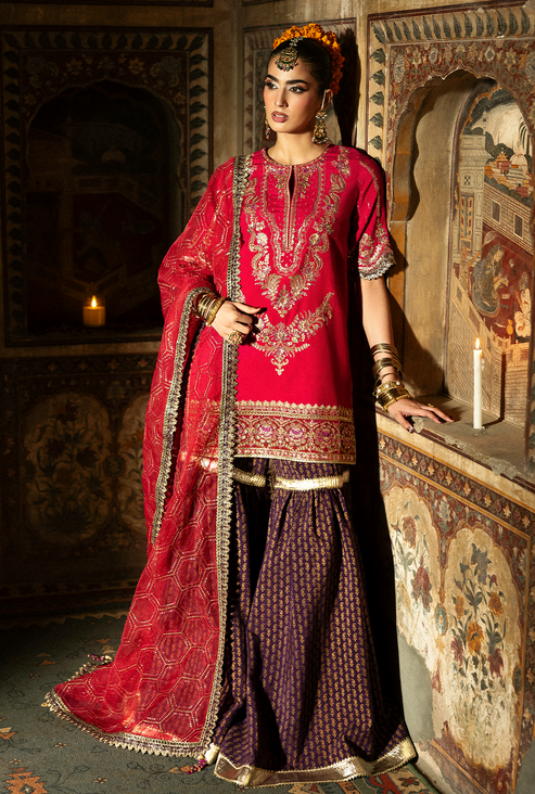 Saad Shaikh | Singhar Premium Silk 25 | GULRUKH by Saad Shaikh - Designer Dress  - Type : Ladies Clothes - Available at Libayah - 100% Original 