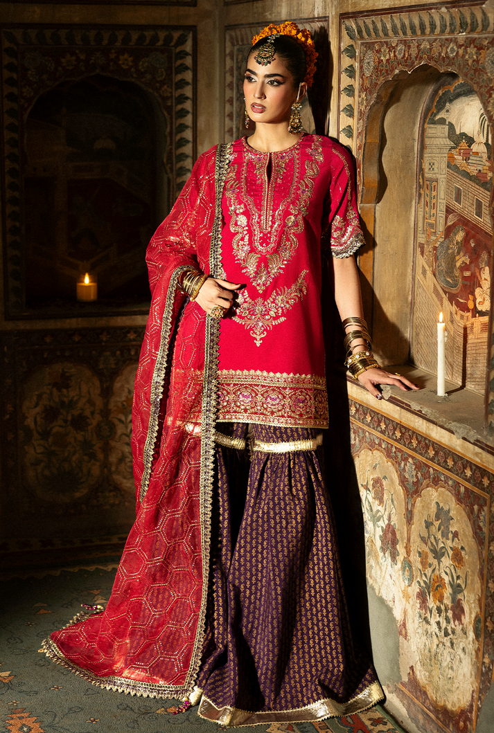 Saad Shaikh | Singhar Premium Silk 26 | GULRUKH by Saad Shaikh - Designer Dress  - Type : Ladies Clothes - Available at Libayah - 100% Original 