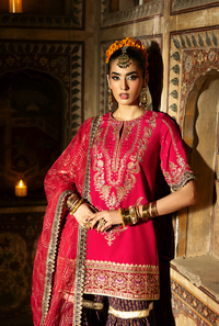 Saad Shaikh | Singhar Premium Silk 26 | GULRUKH by Saad Shaikh - Designer Dress  - Type : Ladies Clothes - Available at Libayah - 100% Original 