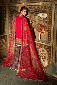 Saad Shaikh | Singhar Premium Silk 26 | GULRUKH by Saad Shaikh - Designer Dress  - Type : Ladies Clothes - Available at Libayah - 100% Original 