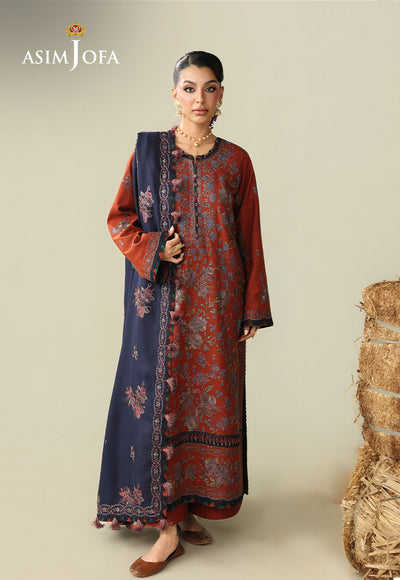 Asim Jofa | Kashmiri Collection 25 | AJULK-02 by Asim Jofa - Designer Dress  - Type : Ladies Clothes - Available at Libayah - 100% Original 