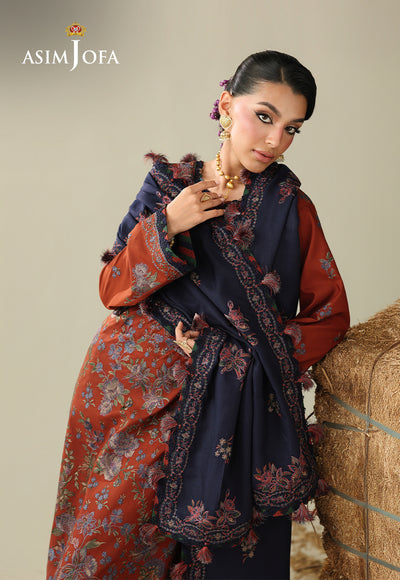 Asim Jofa | Kashmiri Collection 25 | AJULK-02 by Asim Jofa - Designer Dress  - Type : Ladies Clothes - Available at Libayah - 100% Original 