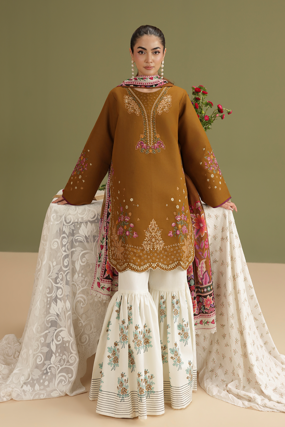 Afrozeh | Basic Pret 26 RTW | NACRE by Afrozeh - Designer Dress  - Type : Ladies Clothes - Available at Libayah - 100% Original 