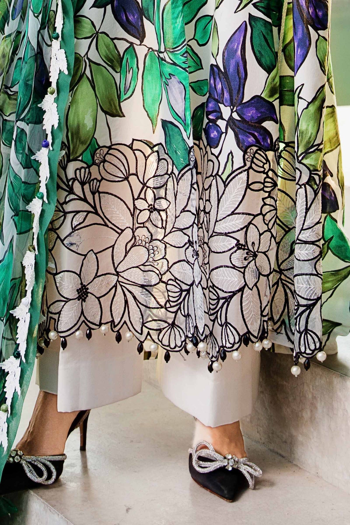 Maria B | M Prints 25 | MPT-2505-A by Maria B - Designer Dress - Type: Ladies Clothes - Available at Libayah - 100% Original