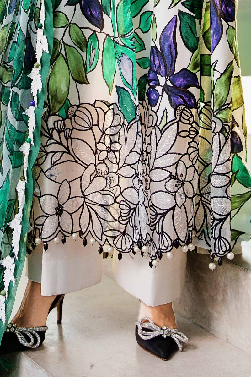 Maria B | M Prints 25 | MPT-2505-A by Maria B - Designer Dress - Type: Ladies Clothes - Available at Libayah - 100% Original