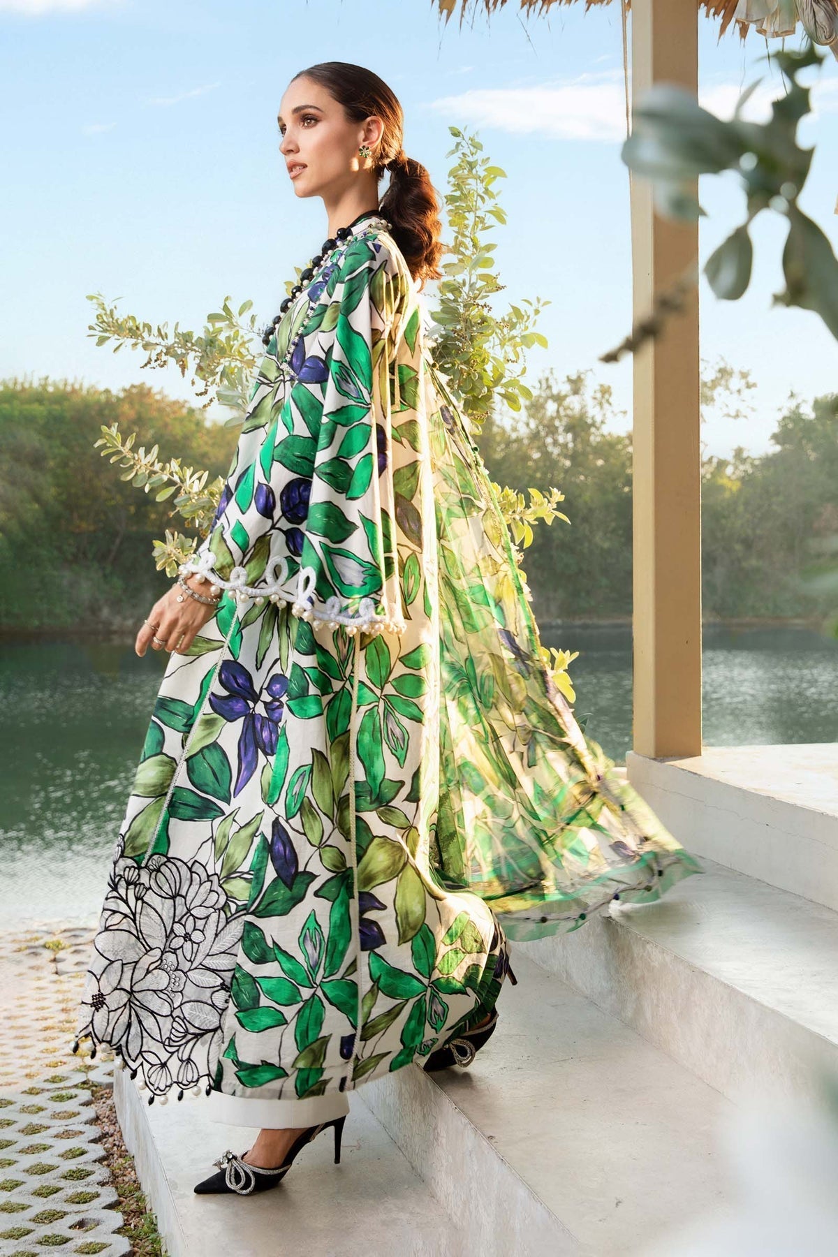 Maria B | M Prints 25 | MPT-2505-A by Maria B - Designer Dress - Type: Ladies Clothes - Available at Libayah - 100% Original