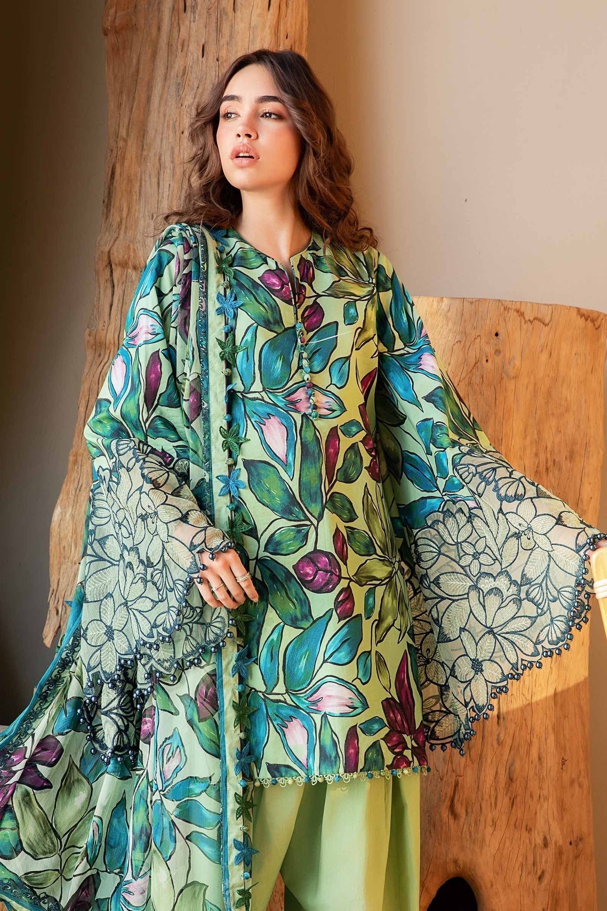 Maria B | M Prints 25 | MPT-2505-B by Maria B - Designer Dress - Type: Ladies Clothes - Available at Libayah - 100% Original