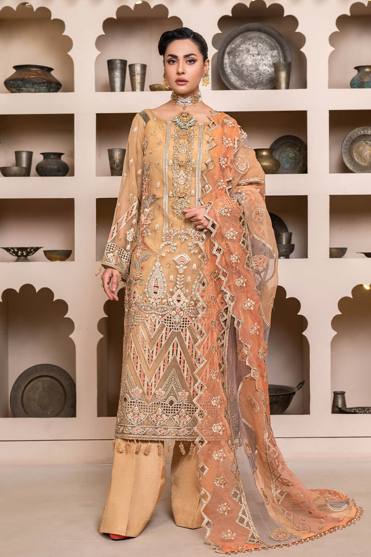 Janique | Luxury Collection 24 | D-003 Evening Gold by Janique - Designer Dress - Type: Ladies Clothes - Available at Libayah - 100% Original