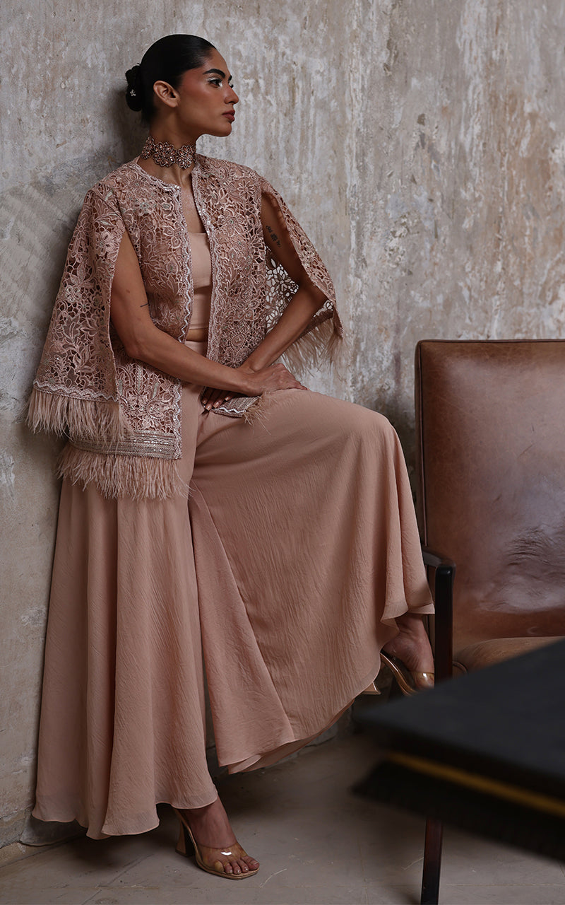 Threads and Motifs | Formal Dresses 25 | Organza Embroidered Jacket With Inner by Threads and Motifs - Designer Dress  - Type : Ladies Clothes - Available at Libayah - 100% Original 